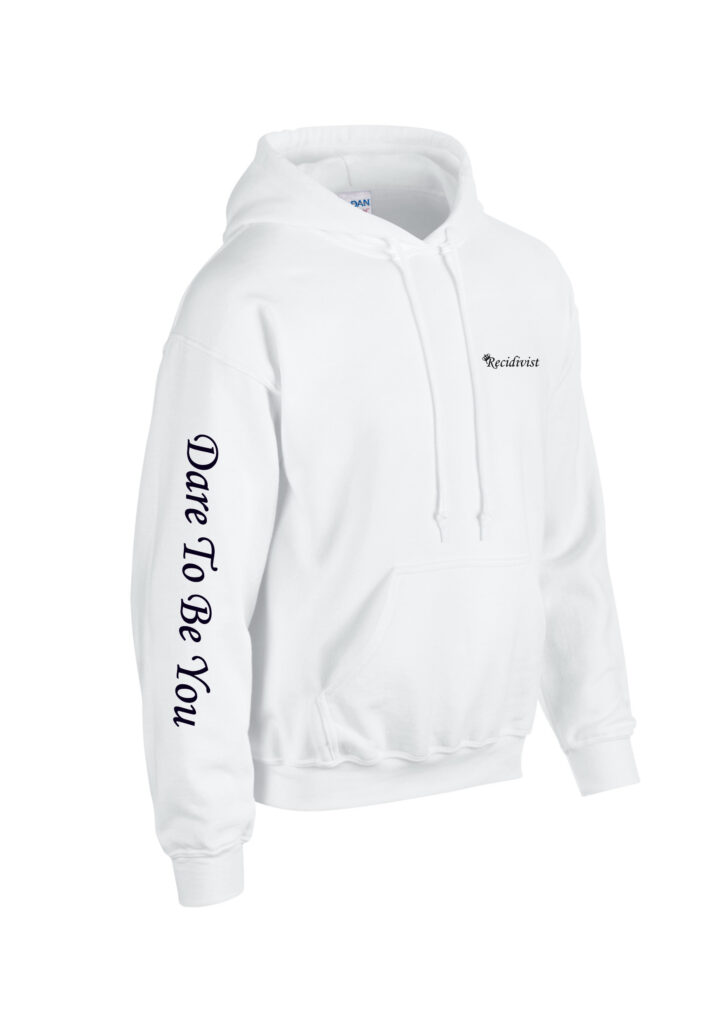 Men's hoody with Dare to Be You Logo on sleeve