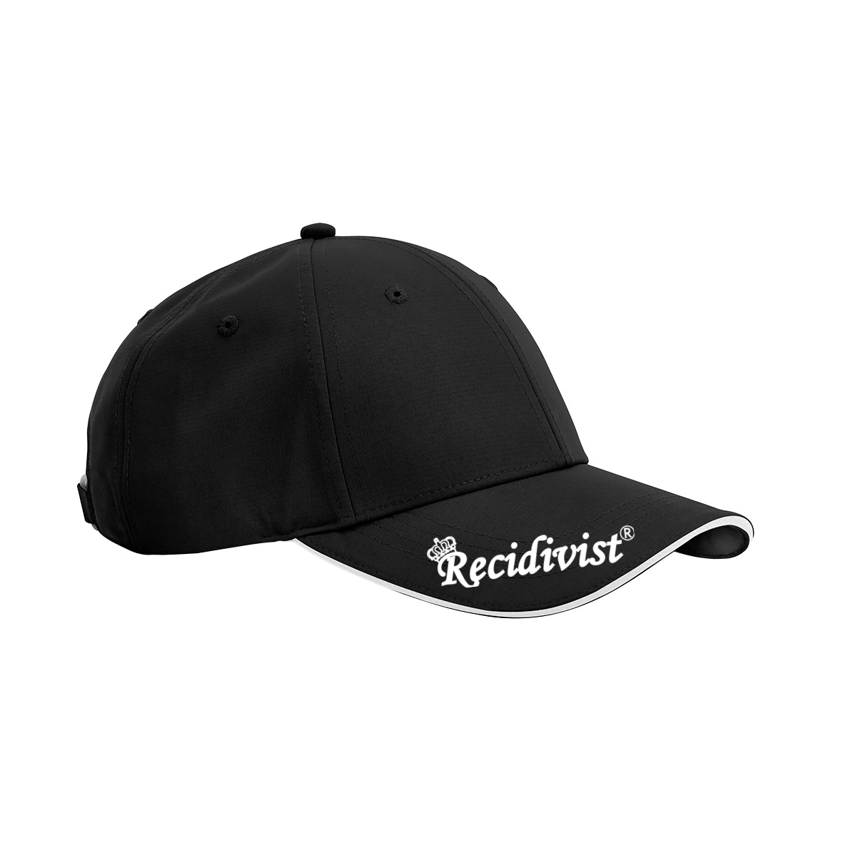 B195r Black White Cap