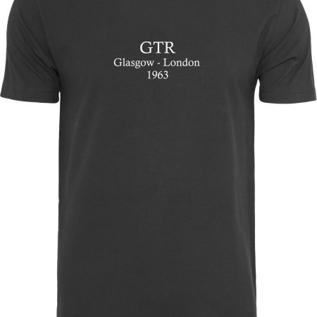Mens black classic fit tee shirt. GTR
